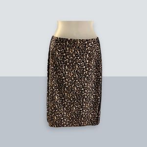 White House Black Market - Leopard Print Skirt